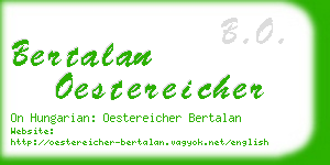 bertalan oestereicher business card